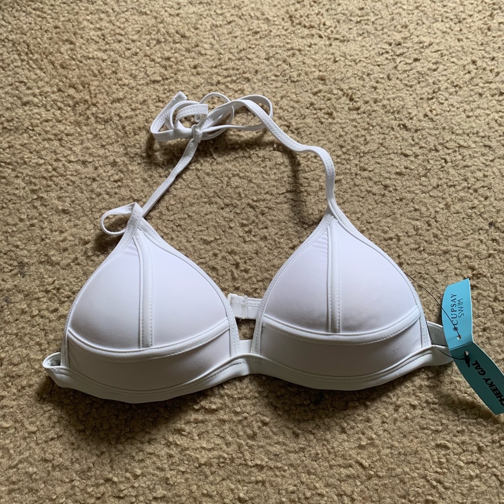 White bikini top
